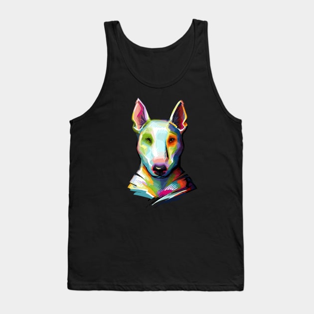 English Bull Terrier Colorful Painting Tank Top by stonemask